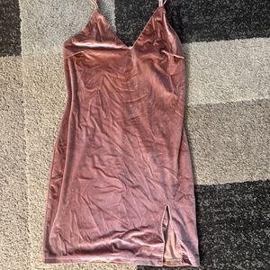 Nude pink mini dress